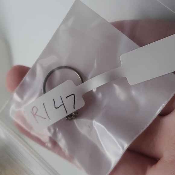 Antique sterling silver bridal ring size 5 R147 - Picture 5 of 5